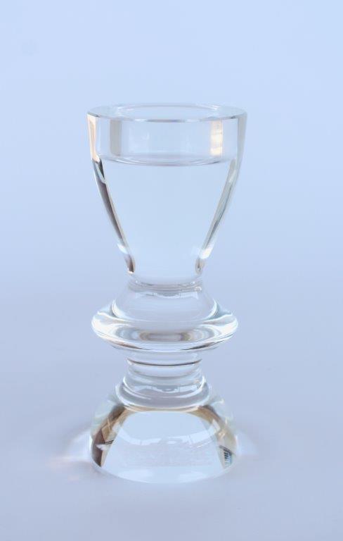 GLASS CANDLE STICK  16X7CM